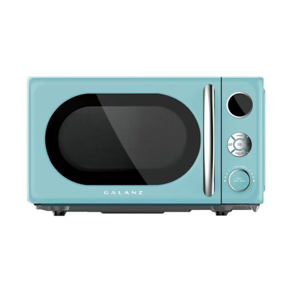 Galanz 0.7 Cu ft Retro Countertop Microwave Oven, 700 Watts, Blue, New